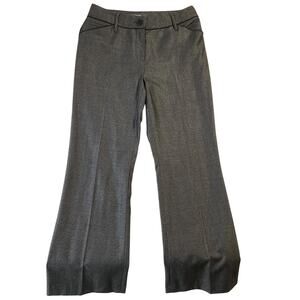 Per Se Women Pants US 0 Gray Viscose Wool Dress Pants Button 29" Inseam 28”Waist